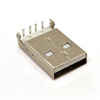 Штекер USB-A на плату угловой