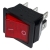 Выключатель широкий 2пол.с подсв.красн.6pin