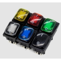 Выключатель широкий 2пол.Blue 4pin герметичный 220В