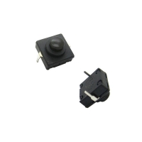 Кнопка фонарика ON-OFF черная 12х12мм 2pin