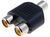 Переходник гн.RCA - 2гн.RCA