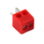 Штекер НЧ кубик красный